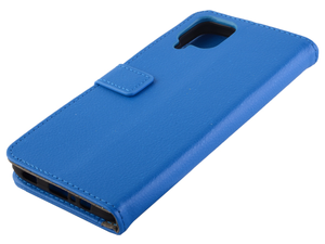 Synthetic Leather Wallet Case with Stand for Samsung Galaxy A22 4G - Blue