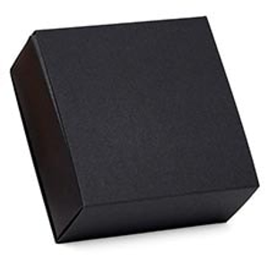 Double Wall Slide Open Boxes - Black - Case 100 - 3 X 3 X 1-1/2 - Cardboard - Colored Gift Boxes by Paper Mart