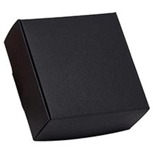 Tuck Top Tab Lock Gift Boxes - Black - Case 100 - 2-1/2 X 2-1/2 X 1-1/2 - Cardboard - Colored Gift Boxes by Paper Mart