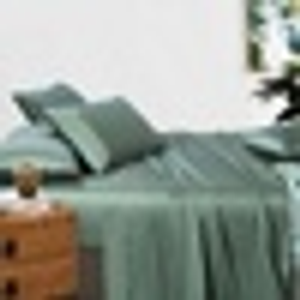 400 Thread Count Queen Bed Extra Depth Sheet set Forest Green