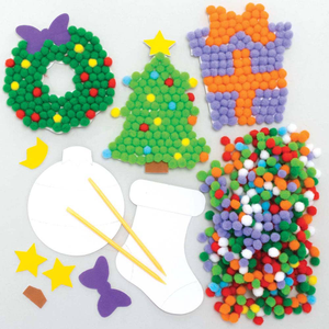 Kerstmis Pom Pom Kunst Sets