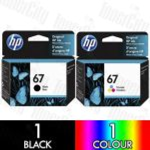 HP 67 3YM56AA + 3YM55AA 2 Pack Genuine Inkjet Cartridges Combo