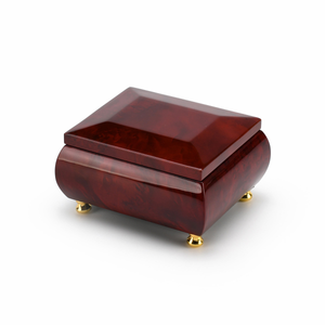 Gorgeous Wooden Classic Beveled Top Music Jewelry Box