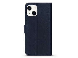 Premium Leather Wallet Case for Apple iPhone 13 - Midnight Blue