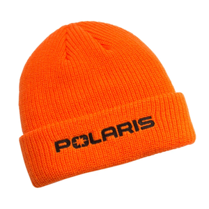 Polaris 2862595 Mens Core Beanie Two-Layer Ribbed Warm Winter Polyester Hat Orange - One
