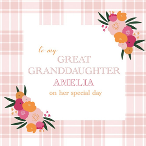 Moonpig Lr Studio Bright Teen Floral Illustrated Trendy Great Granddaughter Card