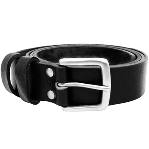 D555 Mens Gavin Big & Tall Hand Crafted Leather Hide Belt - Black - 52 / Black