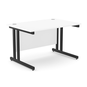 Unite White Desk - Twin Cantilever Frame