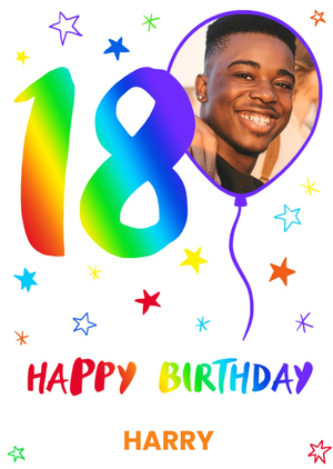 Wow Happy Birthday Male Female Typographic Teen 18  Card