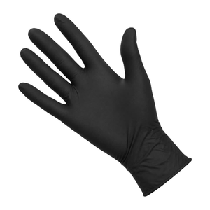 Nitrile Non-Latex Gloves Black Medium Pack of 100pcs