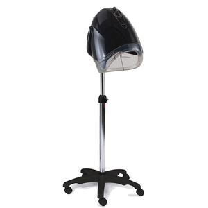 REM Elan Next Generation Black Mobile Hood Dryer with Pole + Base