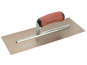 Marshalltown MPB13GSD Pre-Worn PermaShape® Finishing Gold S/S Trowel 13 x 5in