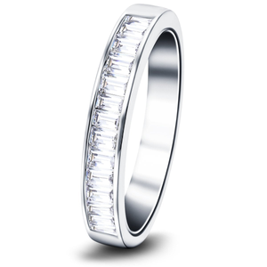 Diamond Baguette Channel Half Eternity Ring 0.25ct in Platinum
