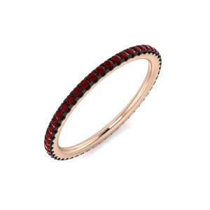 Ruby Full Eternity Ring 0.30ct 50 Stone in 18k Rose Gold