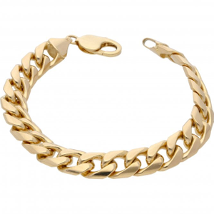 New 9ct Yellow Gold 8.5 Inch Cuban Curb Link Bracelet 1.2oz