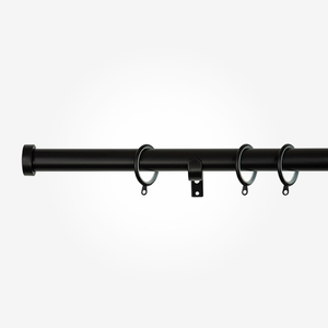 28mm Allure Classic Matt Black Stud Curtain Pole