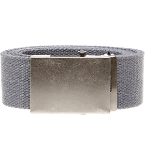 D555 Mens Edward Big & Tall Plain Webbing Belt - 8XL / Charcoal