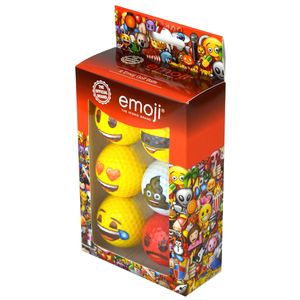 Emoji Novelty Golf Balls 6 Pk