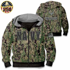 U.S. Navy Camo Men?s Hoodie Size X-Large (46-48)