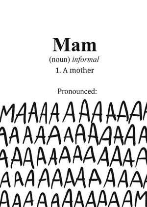 Typographic Mam Dictionary Definition Birthday Card