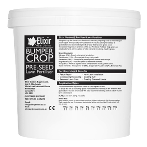 Bumper Crop Pre-Seed Lawn Fertiliser (6-11-18+2%Mg) - Re-Sealable Tub, 5kg