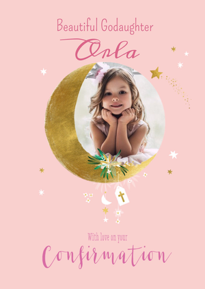 Colette Barker Moon Stars Confirmation Card
