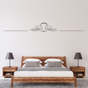 Swirl Line Border Decorative Headboard Wall Sticker