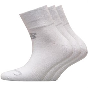 New Balance Three Pack Quarter Socks White