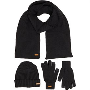 Bellfield Mens Hat Glove And Scarf Set Black