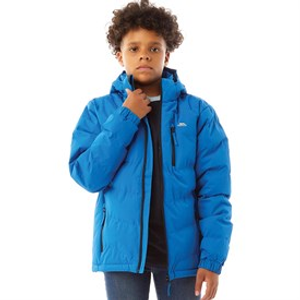 Trespass Junior Boys Figo Waterproof Padded Hooded Jacket Ultramarine