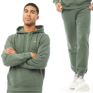 Crosshatch Mens Chelmere Hoodie And Joggers Set Dark Khaki