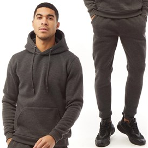 Brave Soul Mens Stark Tracksuit Dark Charcoal Marl