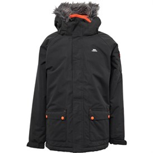 Trespass Junior Boys Holsey Insulated Waterproof Parka Black