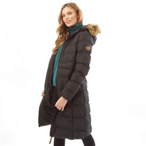 Trespass Womens Audrey Waterproof Padded Hooded Coat Black