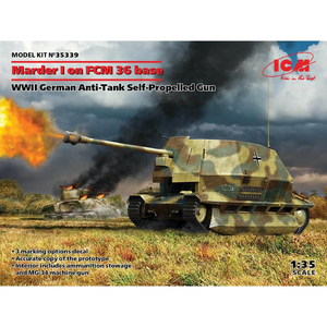 ICM 35339 Marder I FCM 36 Base WWII German Anti Tank Gun 1:35 Plastic Model Kit
