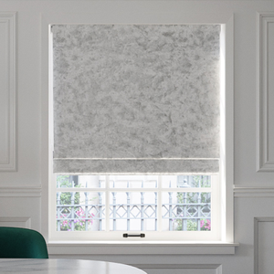 Crushed Velvet, Silver Grey - Roman Blind