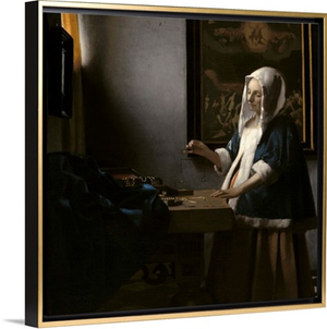 Woman Holding a Balance, by Johannes Vermeer, c. 1664