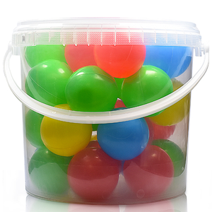 5L Clear Bucket With Handle & T/E Lid