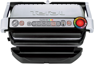 Tefal GC713D40 NEW Grill OptiGrill+ Intelligent Health Grill 2000w Silver/Black