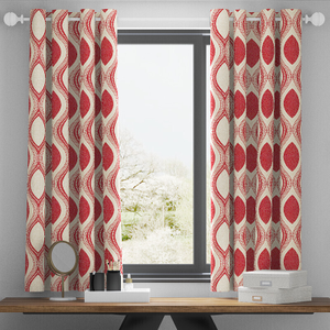Kasian, Red - Made to Measure Curtains