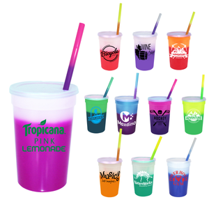 22 Oz Mood Stadium Cup with Lid & Mood Straw
