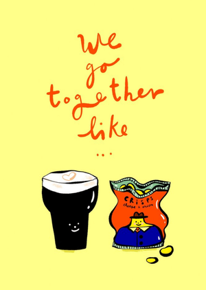 Bronagh Lee Illustration Valentines Cute Guinness Card