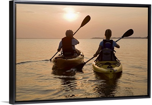 Couple kayaking
