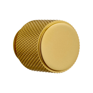 Kensington Knurled Cabinet & Drawer Knob - Brushed Brass (Gold) - 25mm - Elite Knobs & Handles