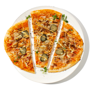 High Protein Cheeseburger Pizza