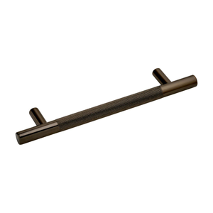 Kensington Knurled T-Bar Cabinet & Drawer Handle - Black Nickel - 160mm - Elite Knobs & Handles