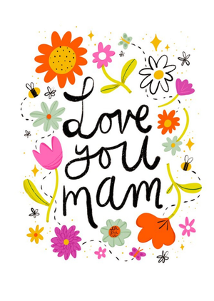 Bronagh Lee Illustration Mam Floral Irish Bees Card
