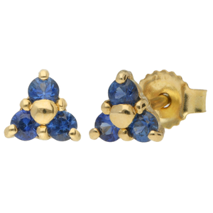 9ct Yellow Gold 0.25ct Sapphire Earrings