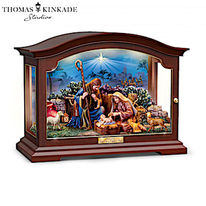 Thomas Kinkade Unto Us A Child Is Born Nativity