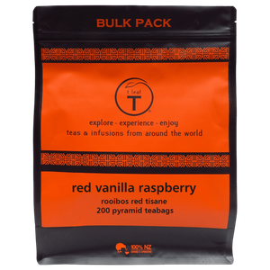 Red vanilla raspberry pyramids